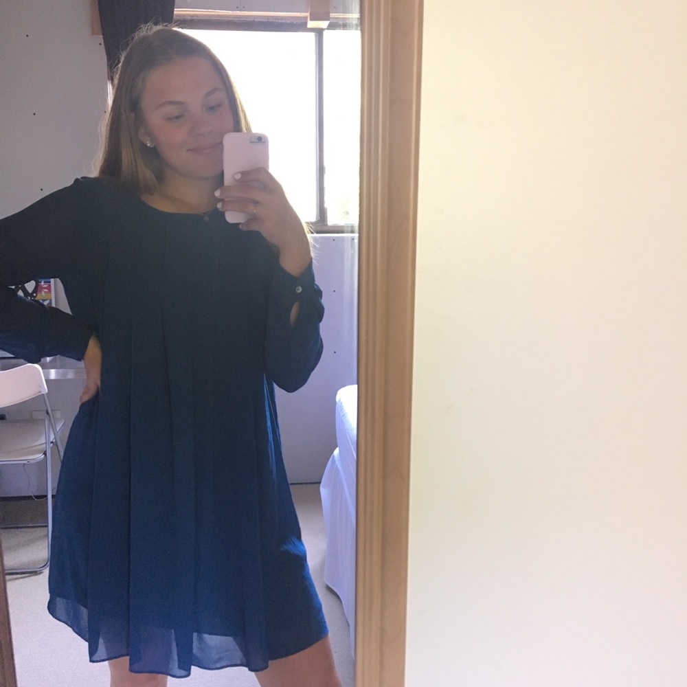 Dark Teal Long sleeve dress